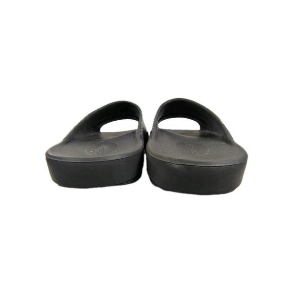 OOFOS Ooahh Slide Luxe Sandals Mens 8 Womens 10 Gray Speckles Recovery Cushioned main image 4